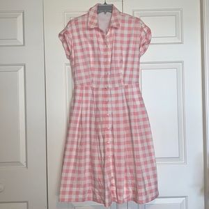 Eliza J pink gingham dress. Perfect for Barbie